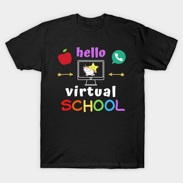 Virtual Kindergarten Back to School Shirt 2020 Zoom Kids Children Teaching Education Student Online Learning September Halloween Funny Sarcastic Class Motivational Inspirational Birthday Gift by EpsilonEridani